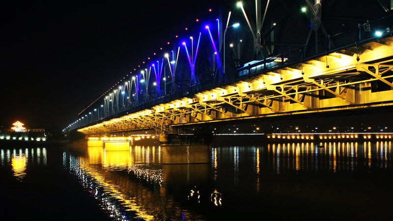 襄阳汉江一桥夜景